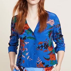 DVF Camden Cove Silk Print Blouse